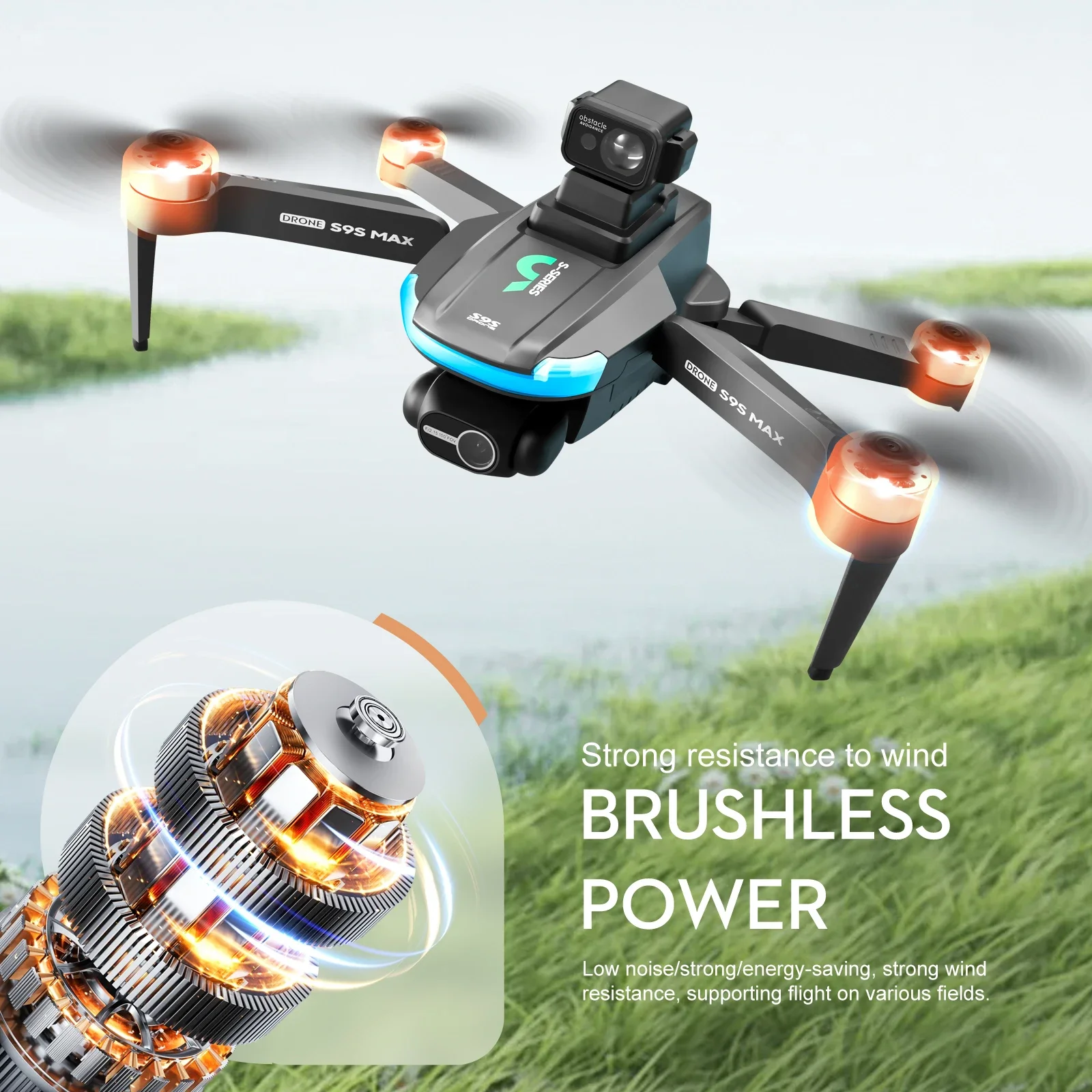 새로운 S9S MAX 미니 드론 4K 2축 PTZ HD - Drone Camera Lens 리뷰 및 가격