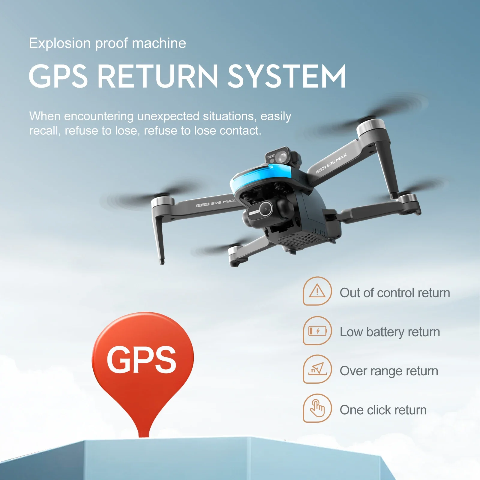 새로운 S9S MAX 미니 드론 4K 2축 PTZ HD - Drone Camera Lens 리뷰 및 가격