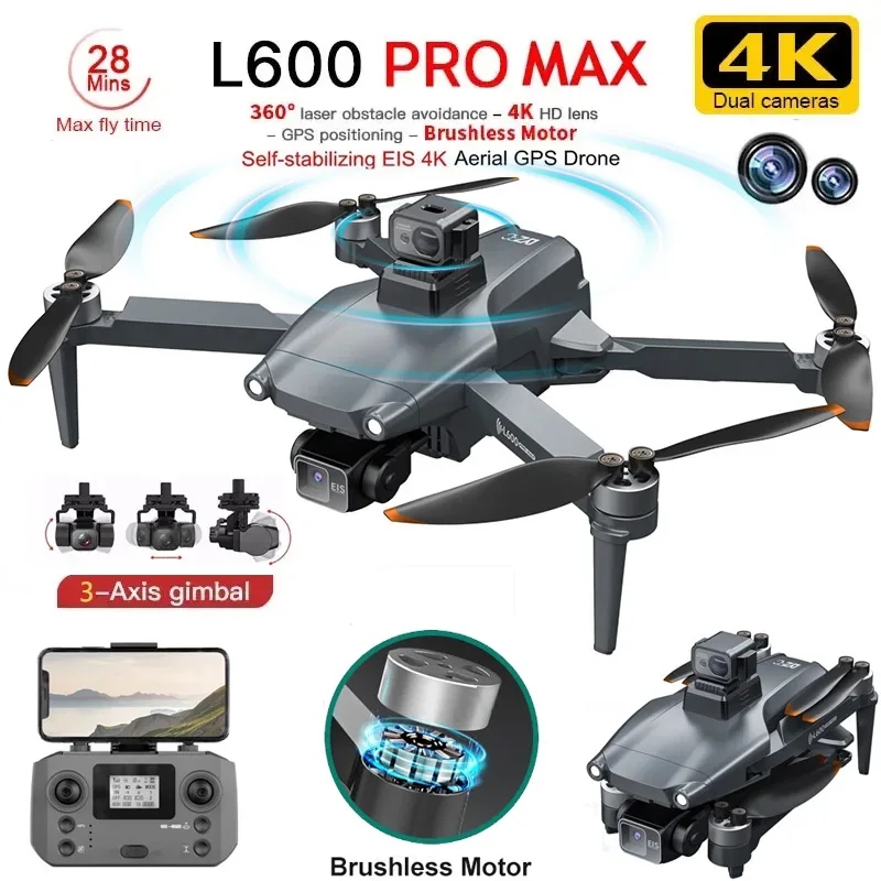 L600 PRO MAX GPS 드론 전문 4K 3축 P - Drone Camera Night Vision 리뷰 및 가격